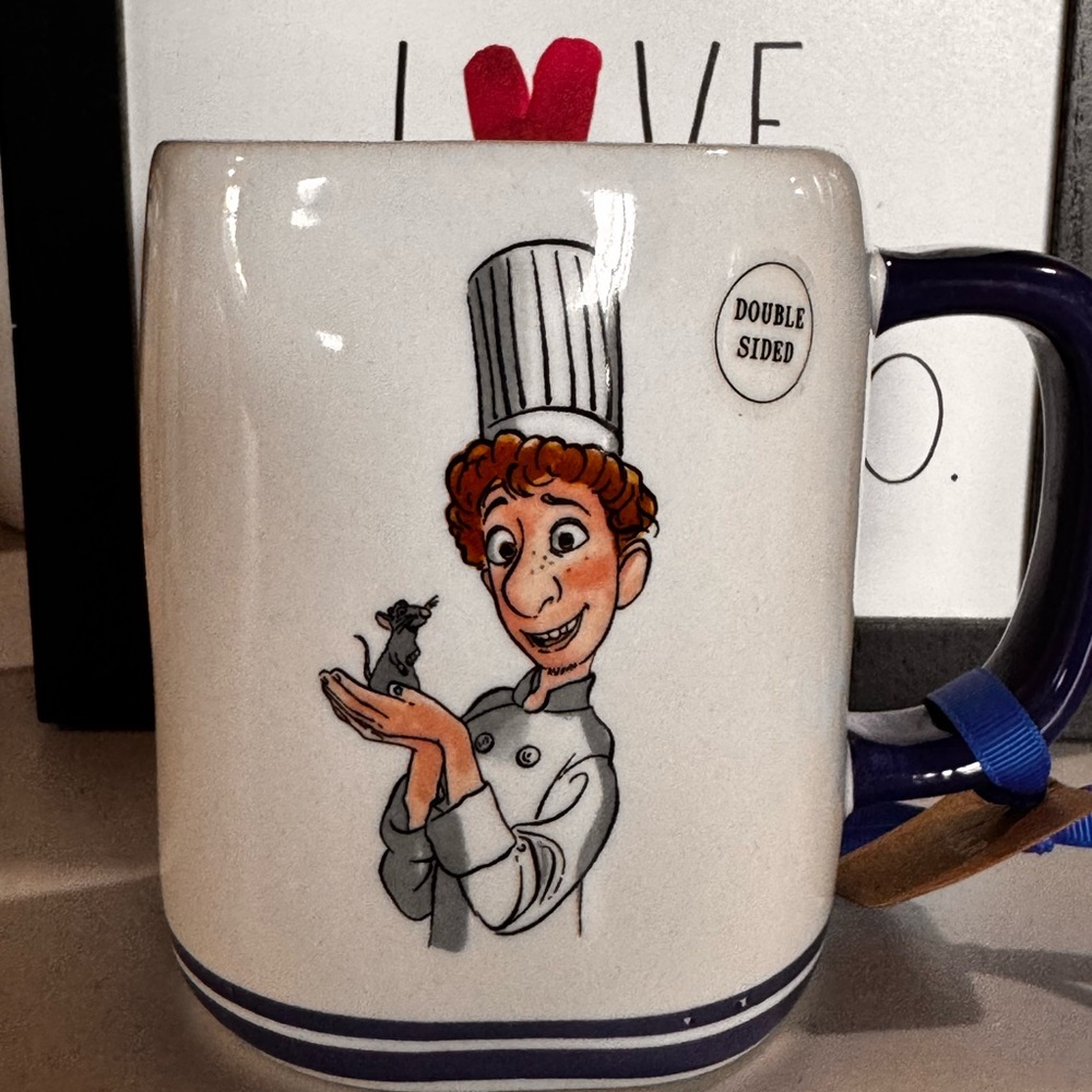 NEW Chef Linguini Mug with Blue Handle Anyone Can Cook